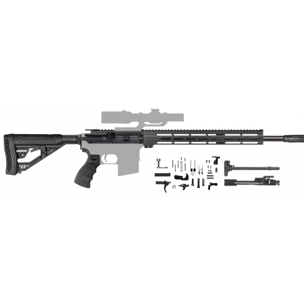 AR-15 6.5 Grendel 18" premium tactical rifle kit /15" MLOK / Afterburner / Adaptive Stock